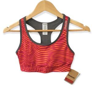 🆕Reebok Orange Wave Reversible Sports Bra